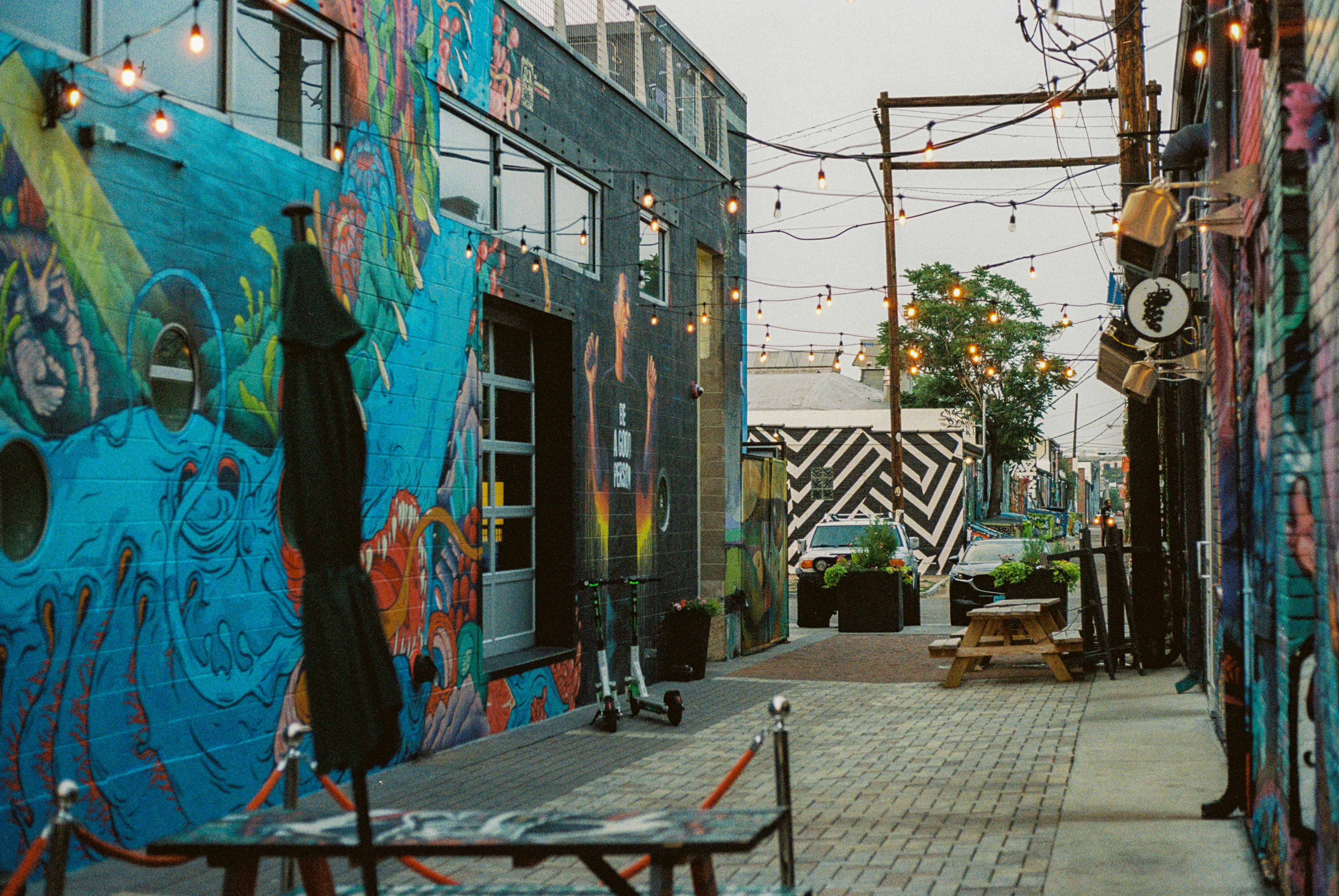 Five Points alley mural